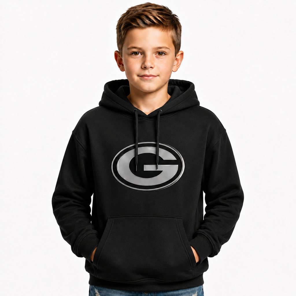 Green Bay Packers Football Inspired Kids Hoodie