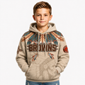 Cleveland Browns Football Kids Themed Graphic Hoodie With Long Sleeve