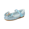 Winter Flats for Girls Sparkling Bow Glitter Shoes with Warm Lining