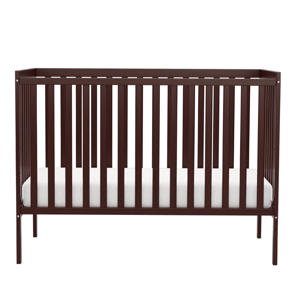 Babies 5 In 1 Convertible Crib Bed With Adjustable Mattress And Pinewood Frame