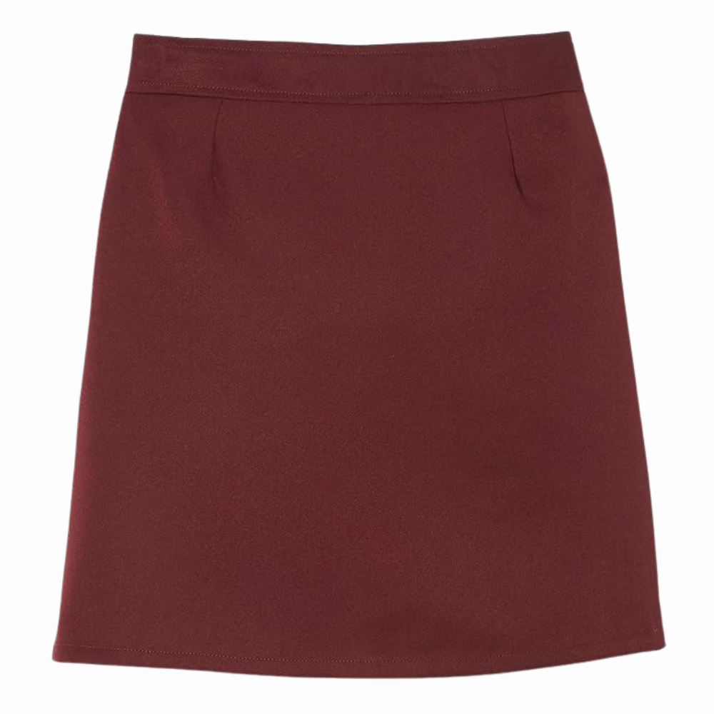 Girls Adjustable Waist Front Pleated Scooter Skirt With Built In Shorts