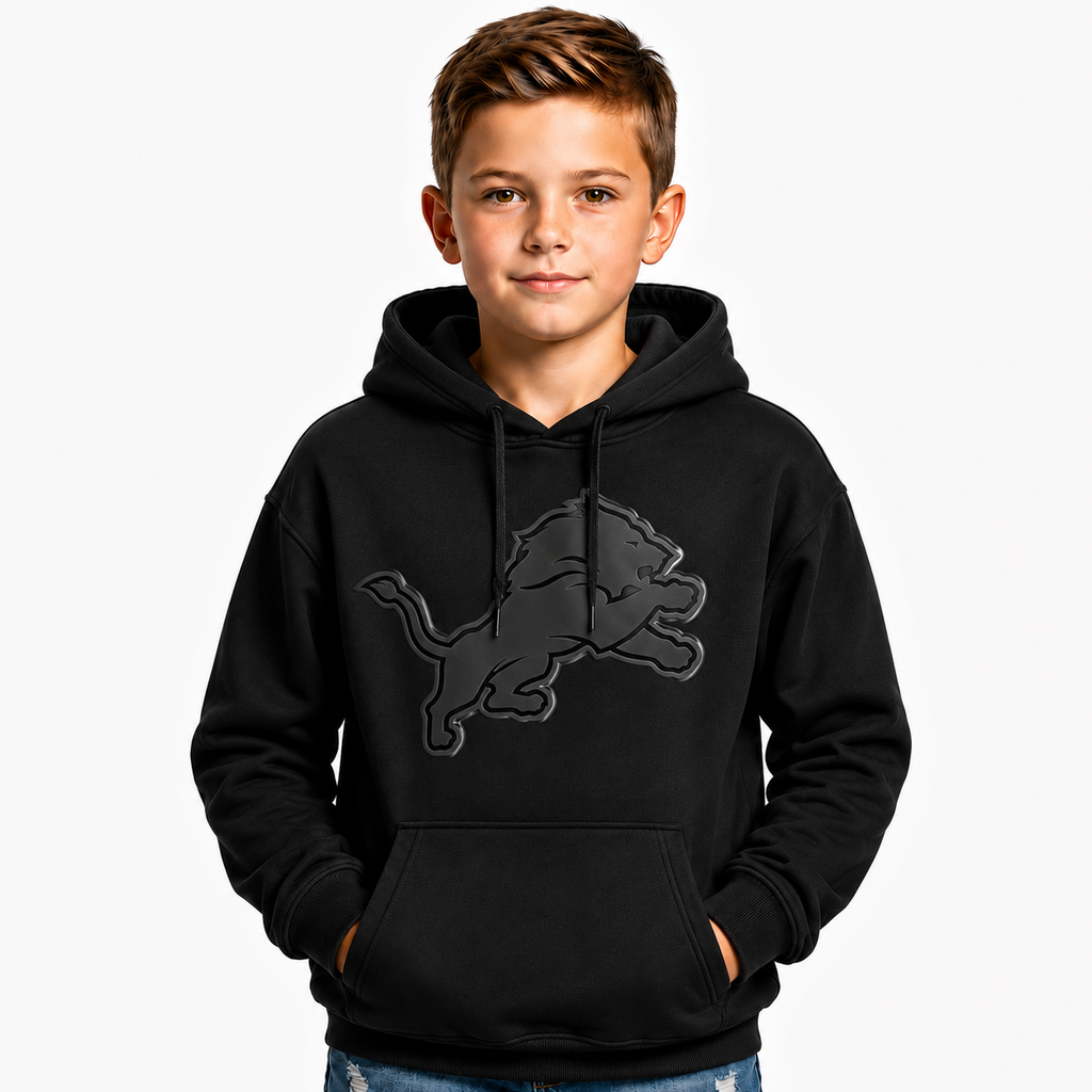 Detroit Lions Back In Tone Pullover Kids Hoodie