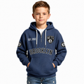 Brooklyn Nets EST 1967 Kids Baseball Fan Printed Waffle Quarter Zip Hoodie