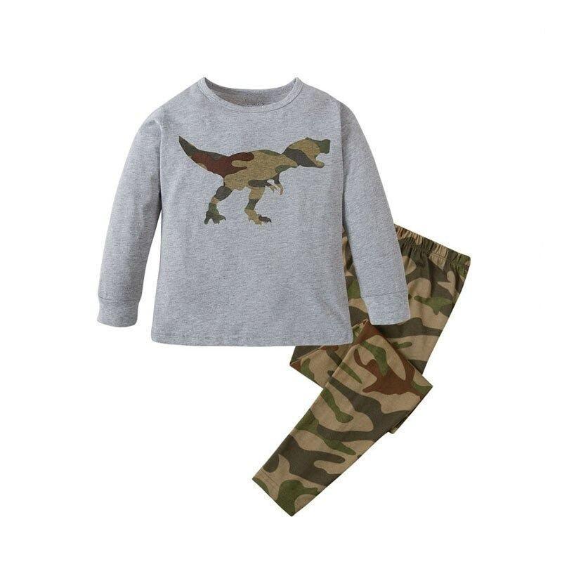 Camouflage Dino Pajama Set