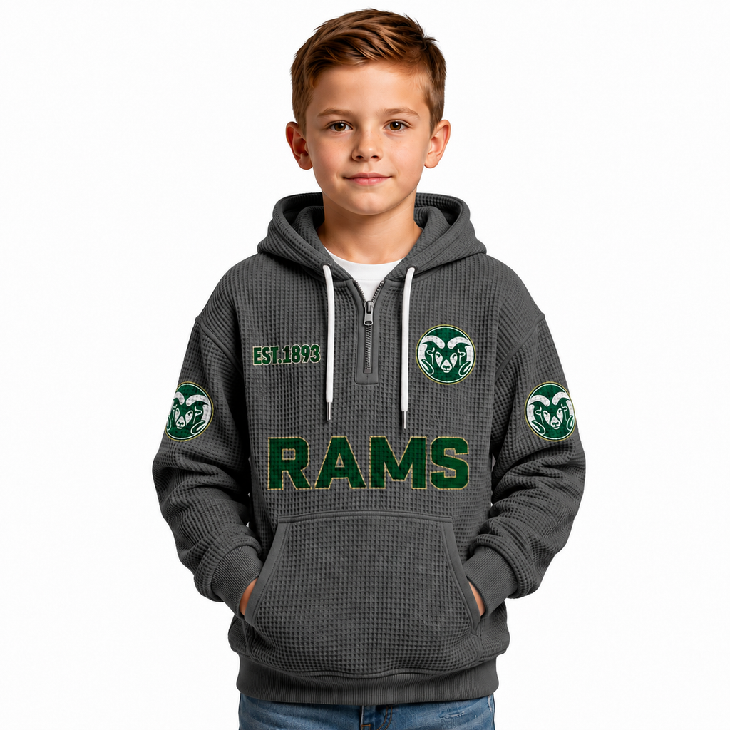 Los Angeles Rams Football Quarter Zip Kids Hoodie