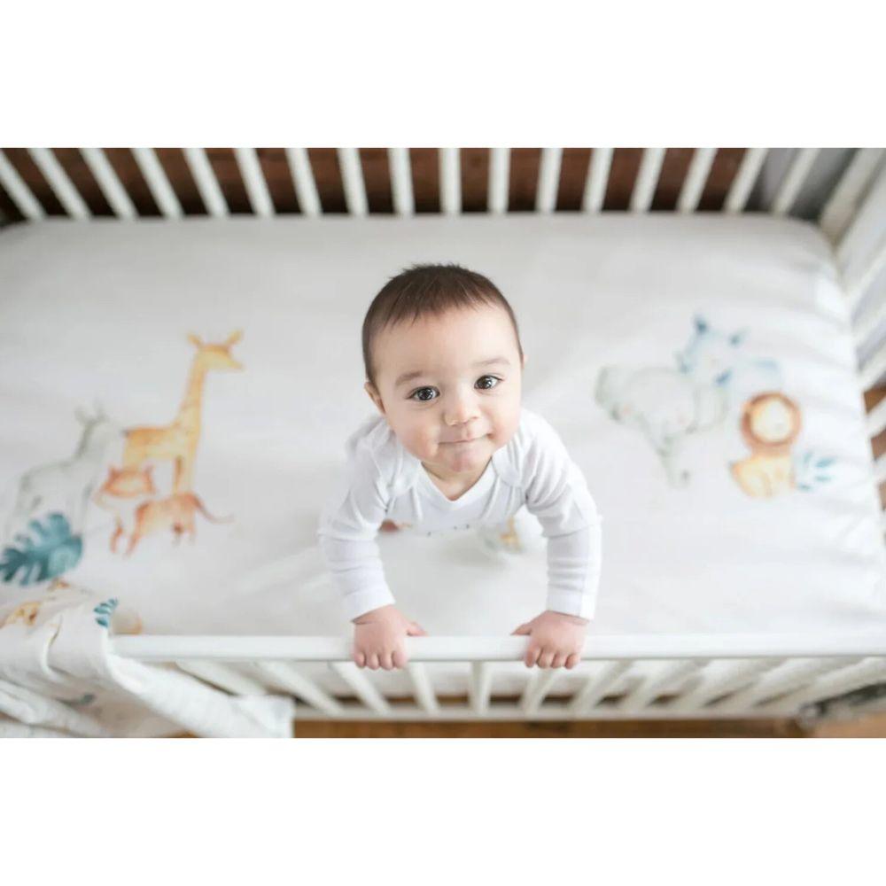 Custom Name Jungle Animals Crib Bedding