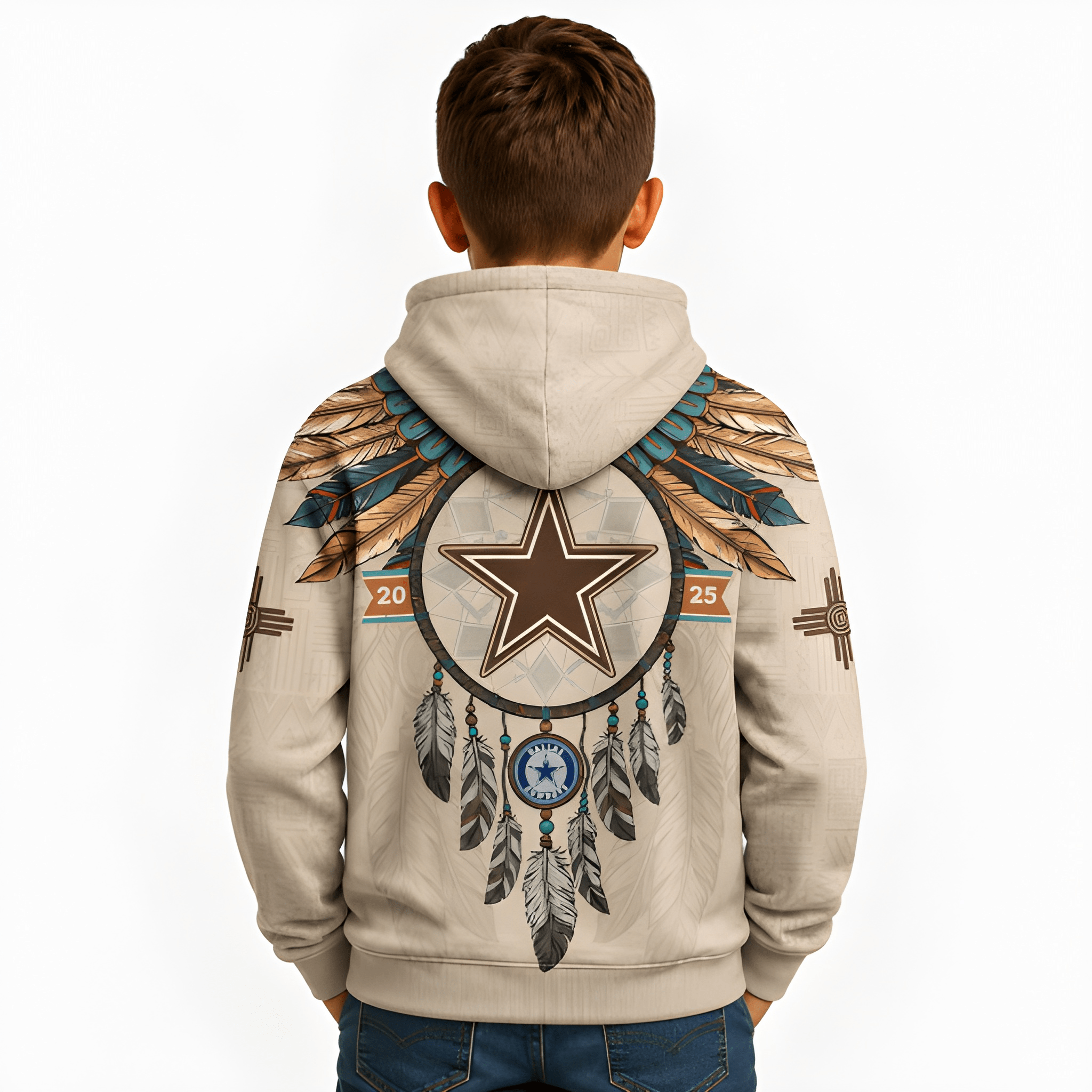 Cowboys Printed With 3D Graphic Design Kids Hoodie
