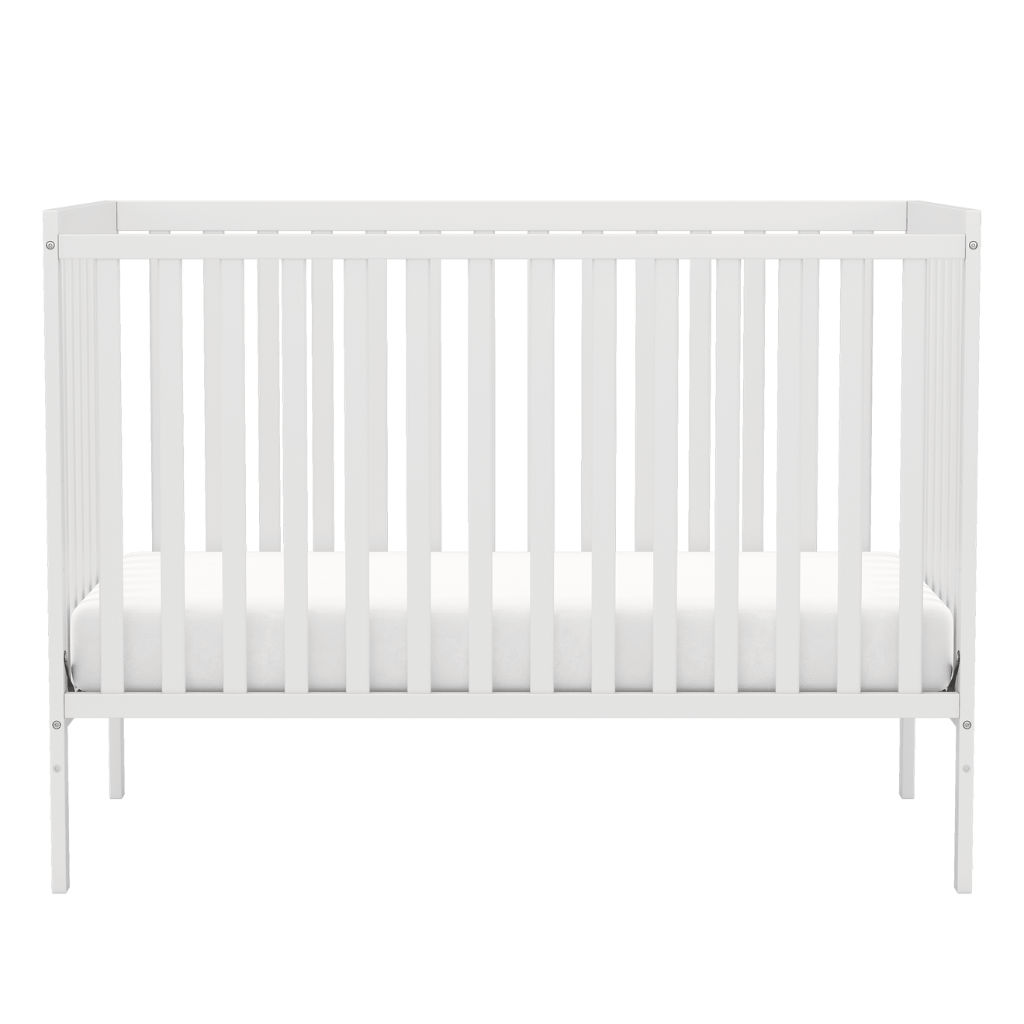 Babies 5 In 1 Convertible Crib Bed With Adjustable Mattress And Pinewood Frame