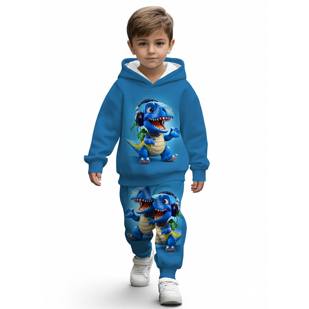 Toddler Boys Dinosaur Print Hoodie And Pants Set