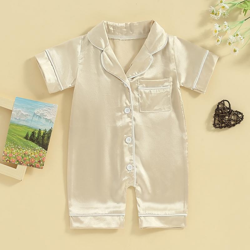 Babies Button Up Pajama Nightgown Romper