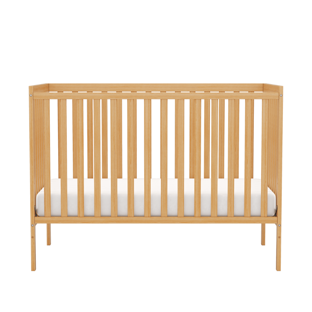 Babies 5 In 1 Convertible Crib Bed With Adjustable Mattress And Pinewood Frame