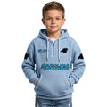 Carolina Panthers EST 1993 Printed Quarter Zip Waffle Kids Football Fan Hoodie