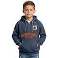 Baltimore Orioles EST 1901 Kids Baseball Fan Printed Waffle Quarter Zip Hoodie