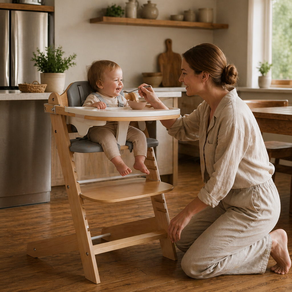3 In 1 Convertible Baby High Chair With Adjustable Tray