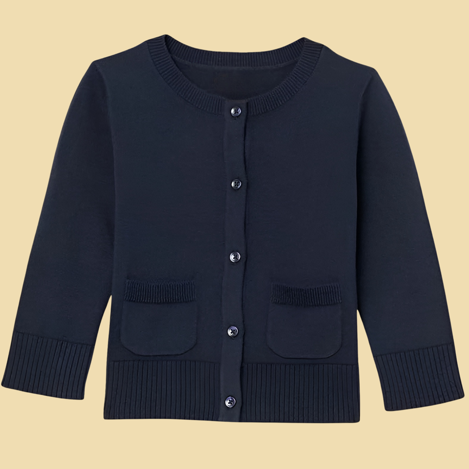 Girls And Toddlers Uniform Slim Fit Cardigan Sweater
