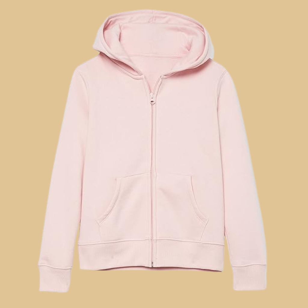 Girls And Toddlers Fleece Zip Up Hoodie Sweatshirt