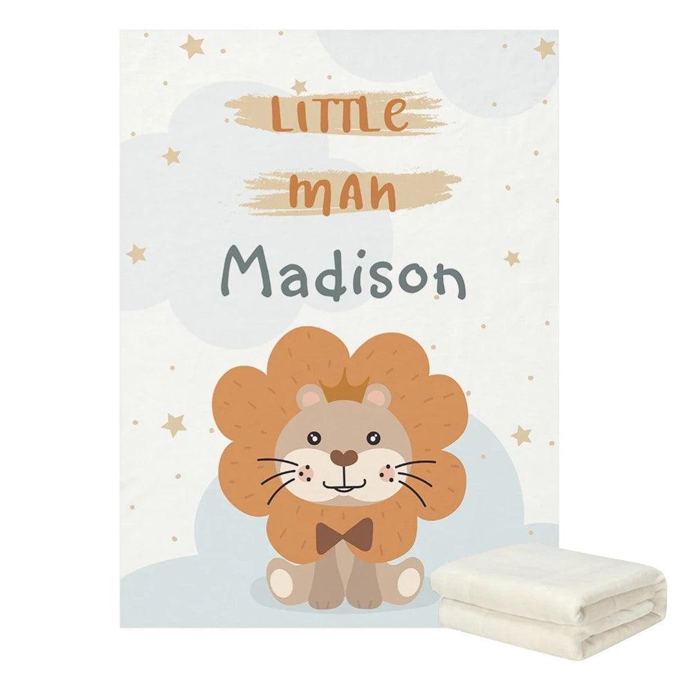 Personalized Lion Baby Blanket