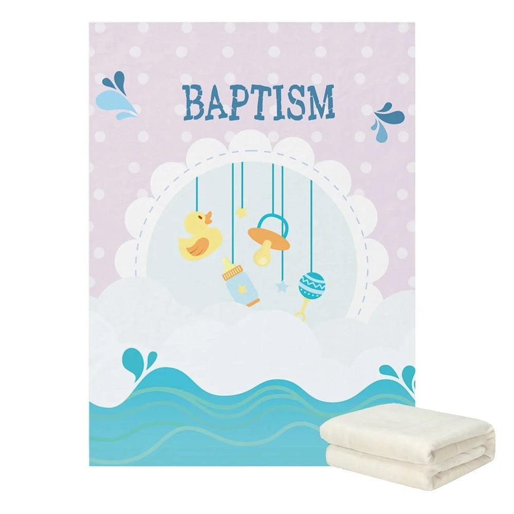 Custom Name Ocean Theme Baby Blanket