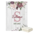 Personalized Floral Baby Blanket