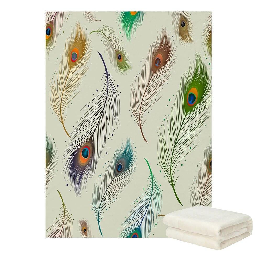 Peacock Feather Minky Blanket