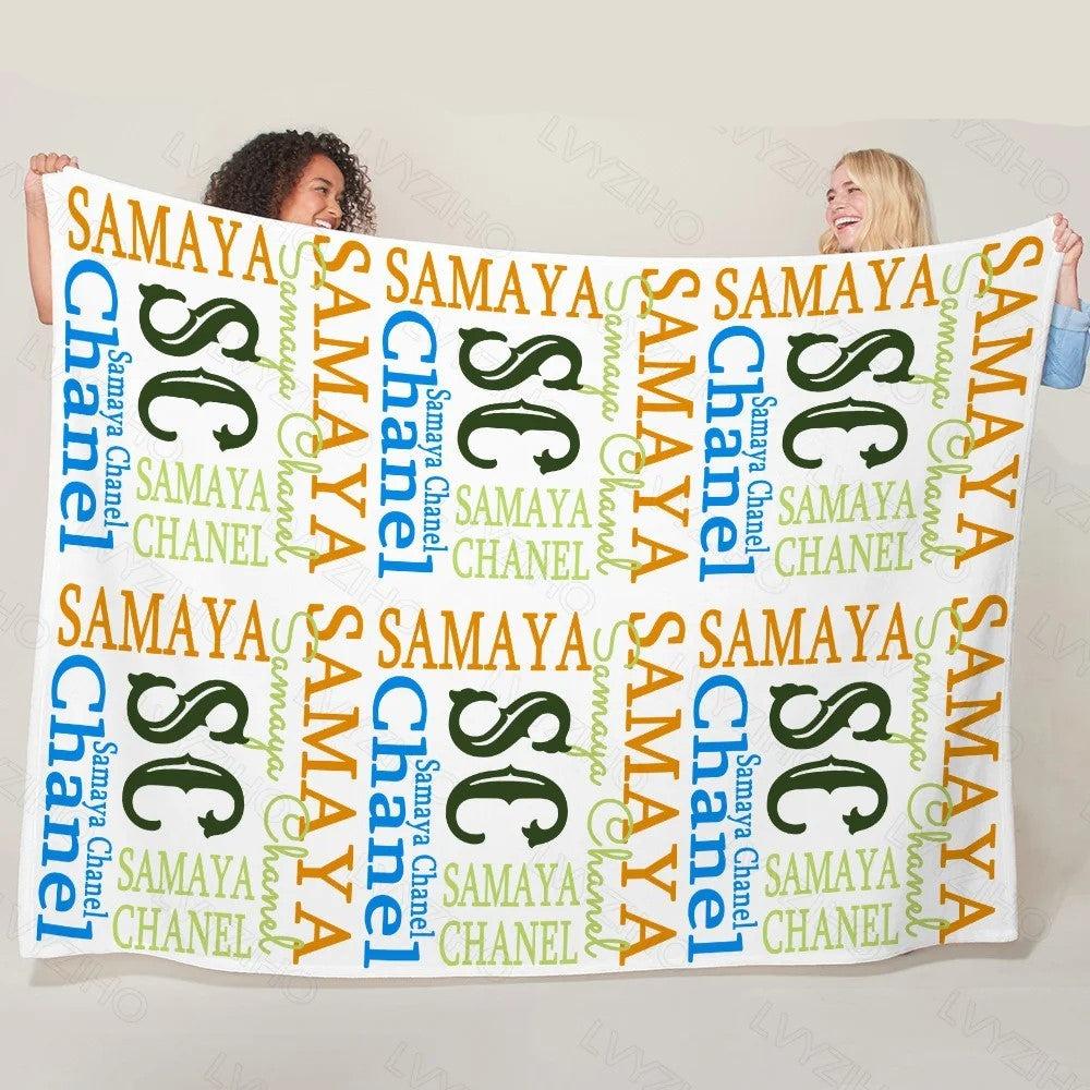 Color Block Name Blanket