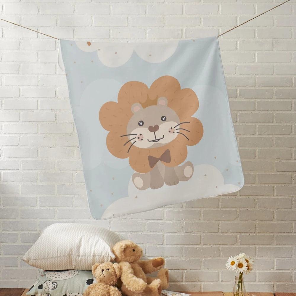 Personalized Lion Baby Blanket