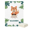 Forest Fox Name Blanket