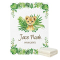 Custom Jungle Lion Name Blanket