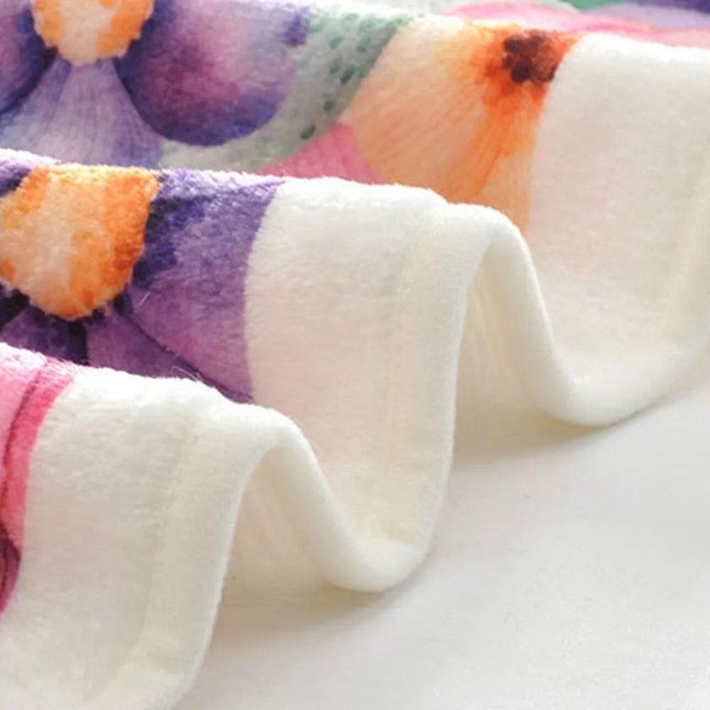 Name Printed Flower Blanket