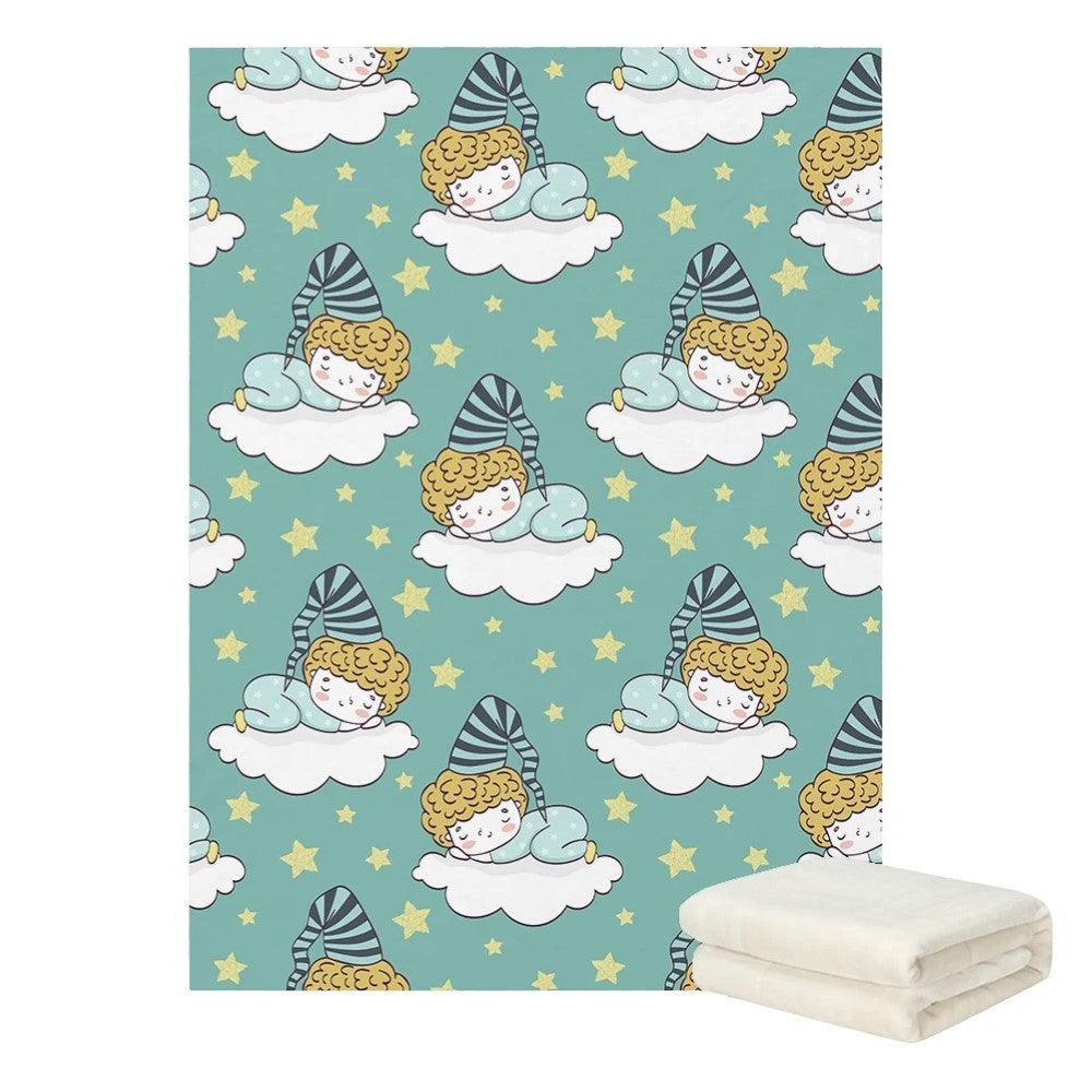Time To Sleep Custom Name Blanket Personalized Baby Gift