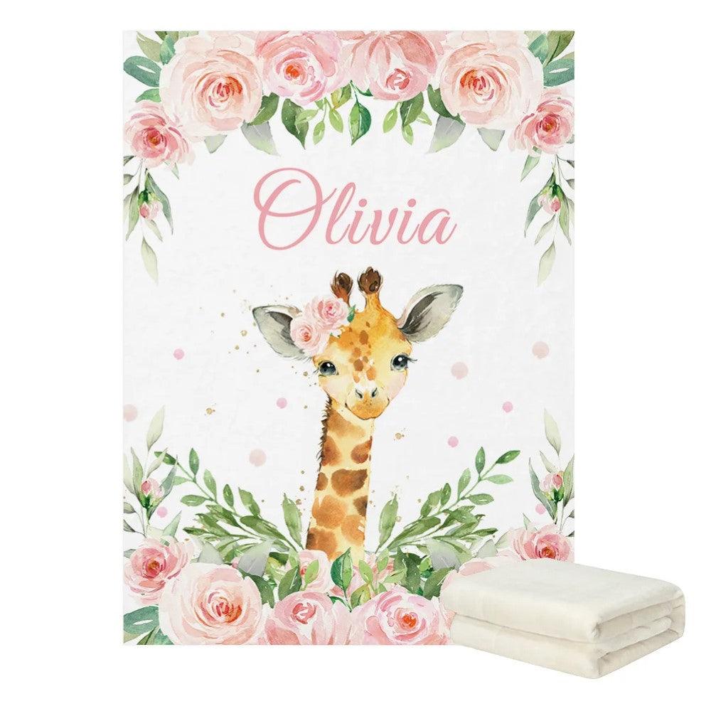 Floral Giraffe Jungle Bedding