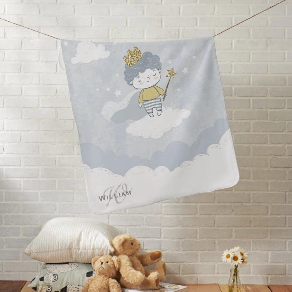 Time To Sleep Custom Name Blanket Personalized Baby Gift