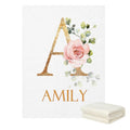 Monogram Peach Rose Bedding