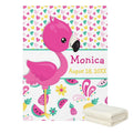 Personalized Flamingo Baby Blanket