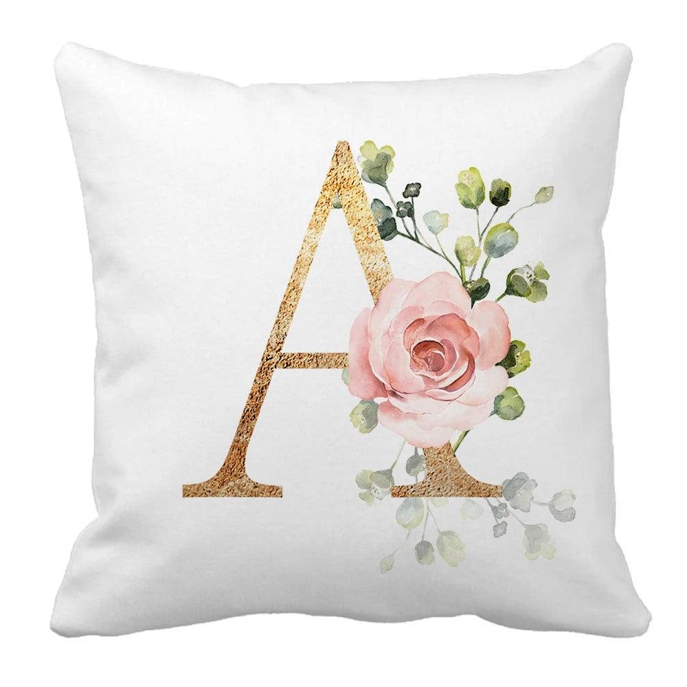 Monogram Peach Rose Bedding