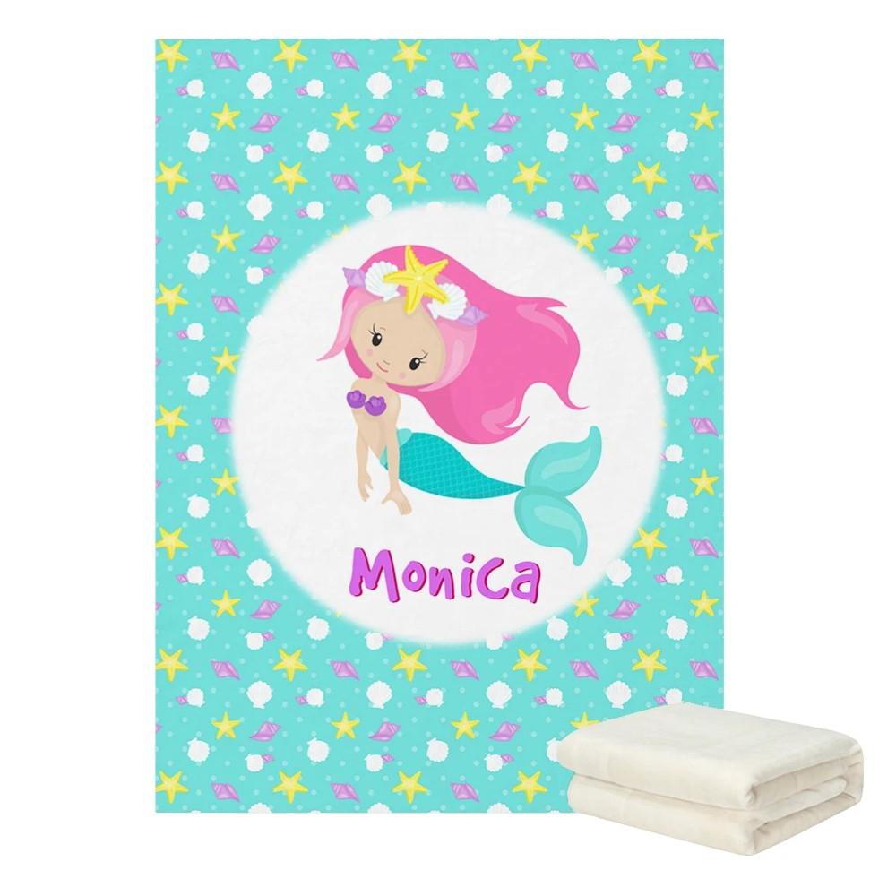Personalized Flamingo Baby Blanket