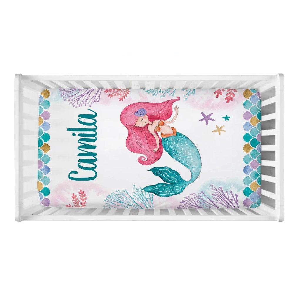 Mermaid Crib Custom Bedding