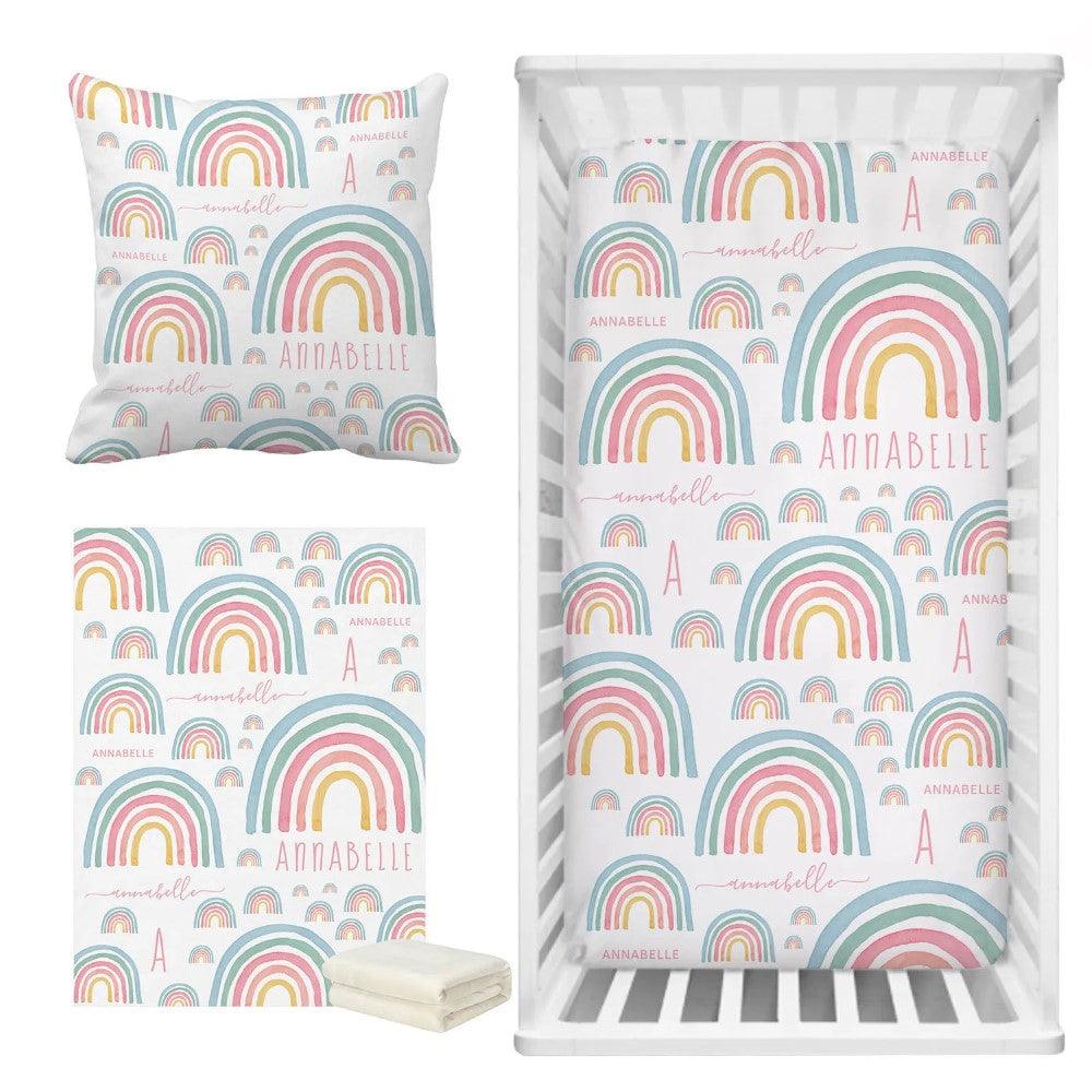 3 Pieces Crib Nursery Bedding Set
