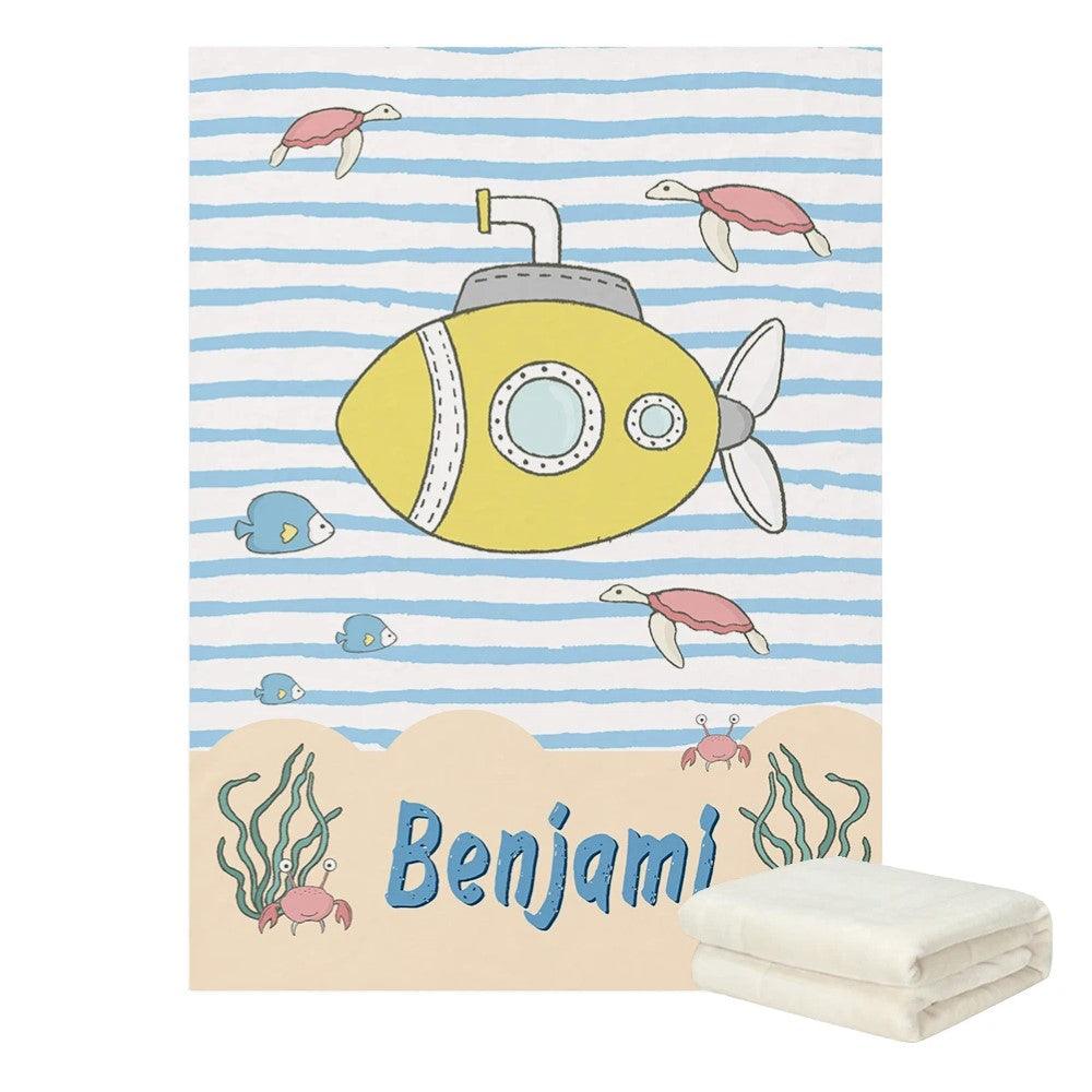 Personalized Flamingo Baby Blanket