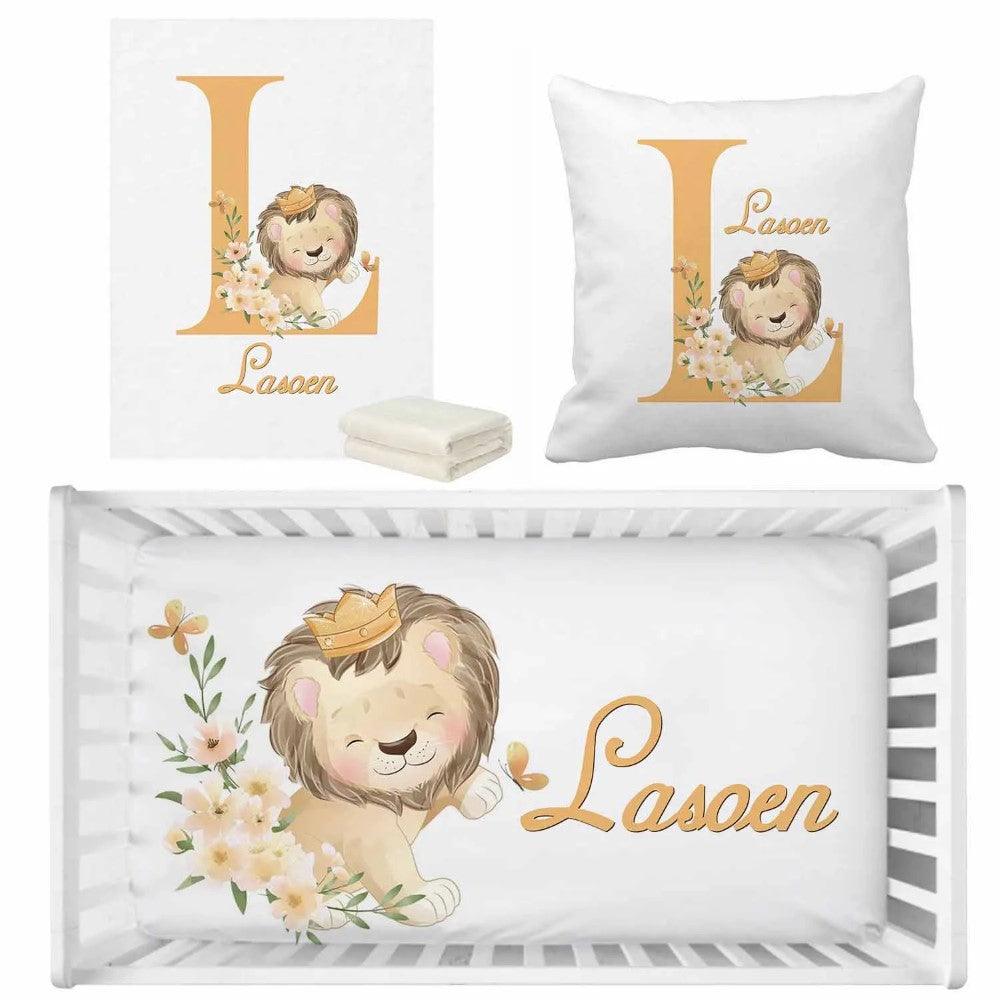 Doodle Lion Baby Bedding
