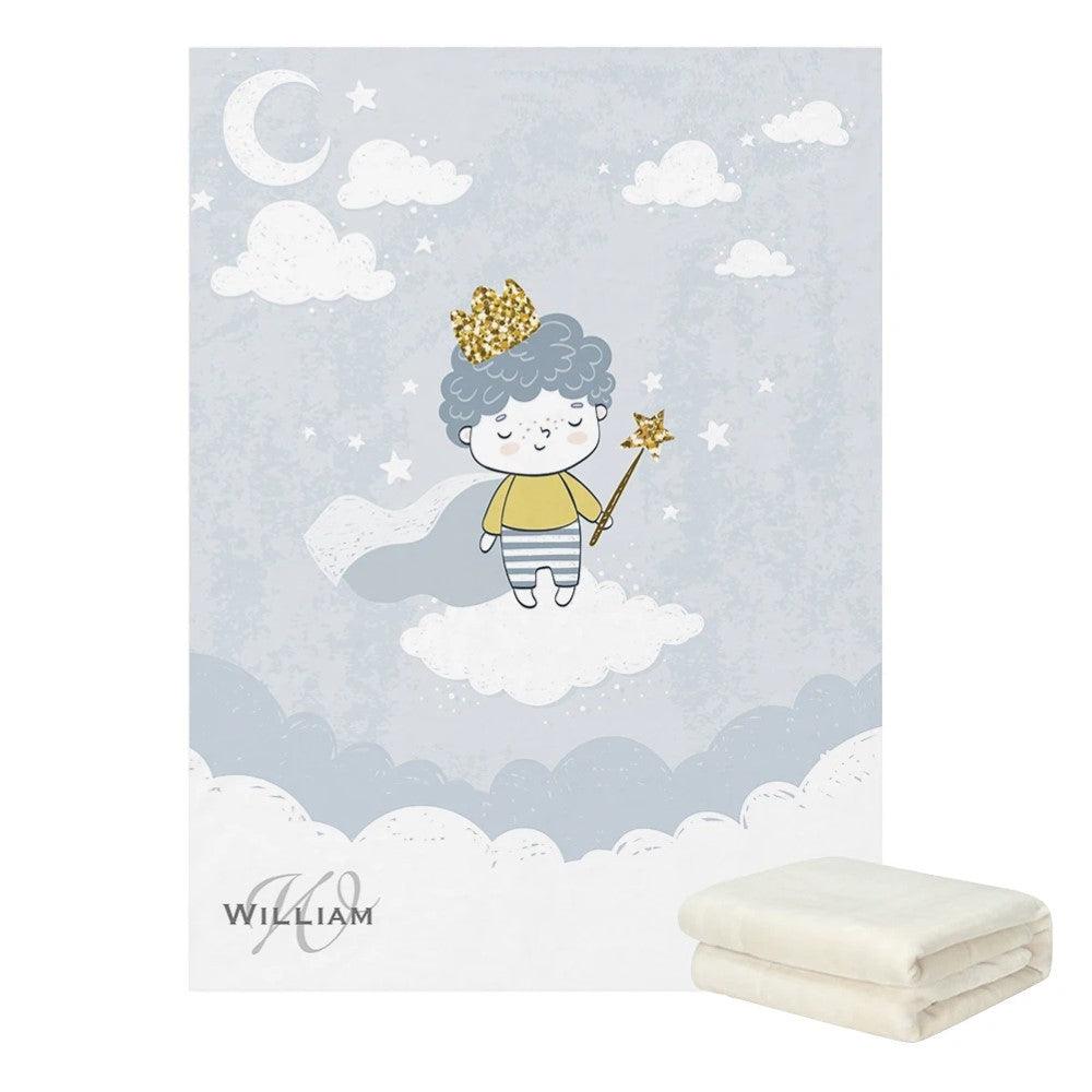 Time To Sleep Custom Name Blanket Personalized Baby Gift