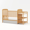 Babies 3 In 1 Convertible Crib With Changing Table Storage Shelves