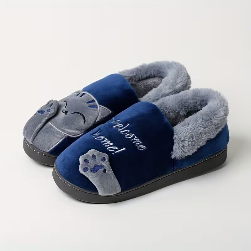 Kids Furry Cartoon Design House Shoes