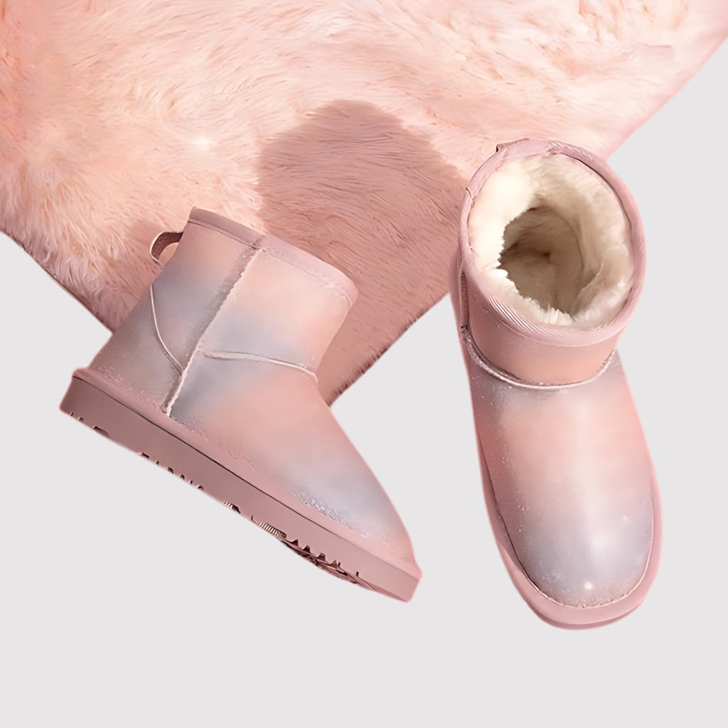 Girls And Boys Faux Fur Lined Snow Shoes