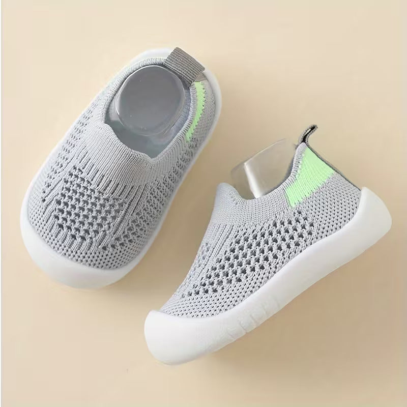 Soft Fabric Toddlers Shoes With Easy Slip On Design