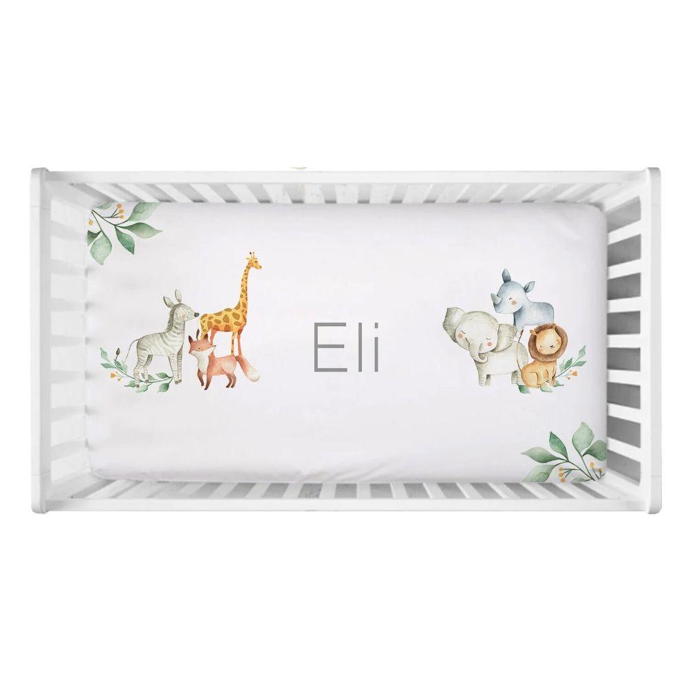 Personalized Jungle Crib Set