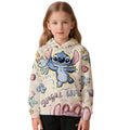 Stitch Cartoon Print Long Sleeve Hoodie