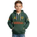 FIFA 2026 Senegal Printed Waffle Quarter Zip Kids Football Fan Hoodie