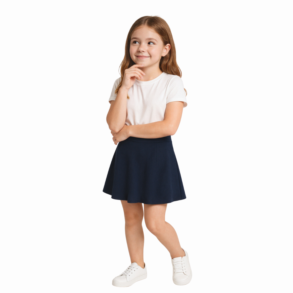 Girls Pack Of 2 Active French Terry Skirt