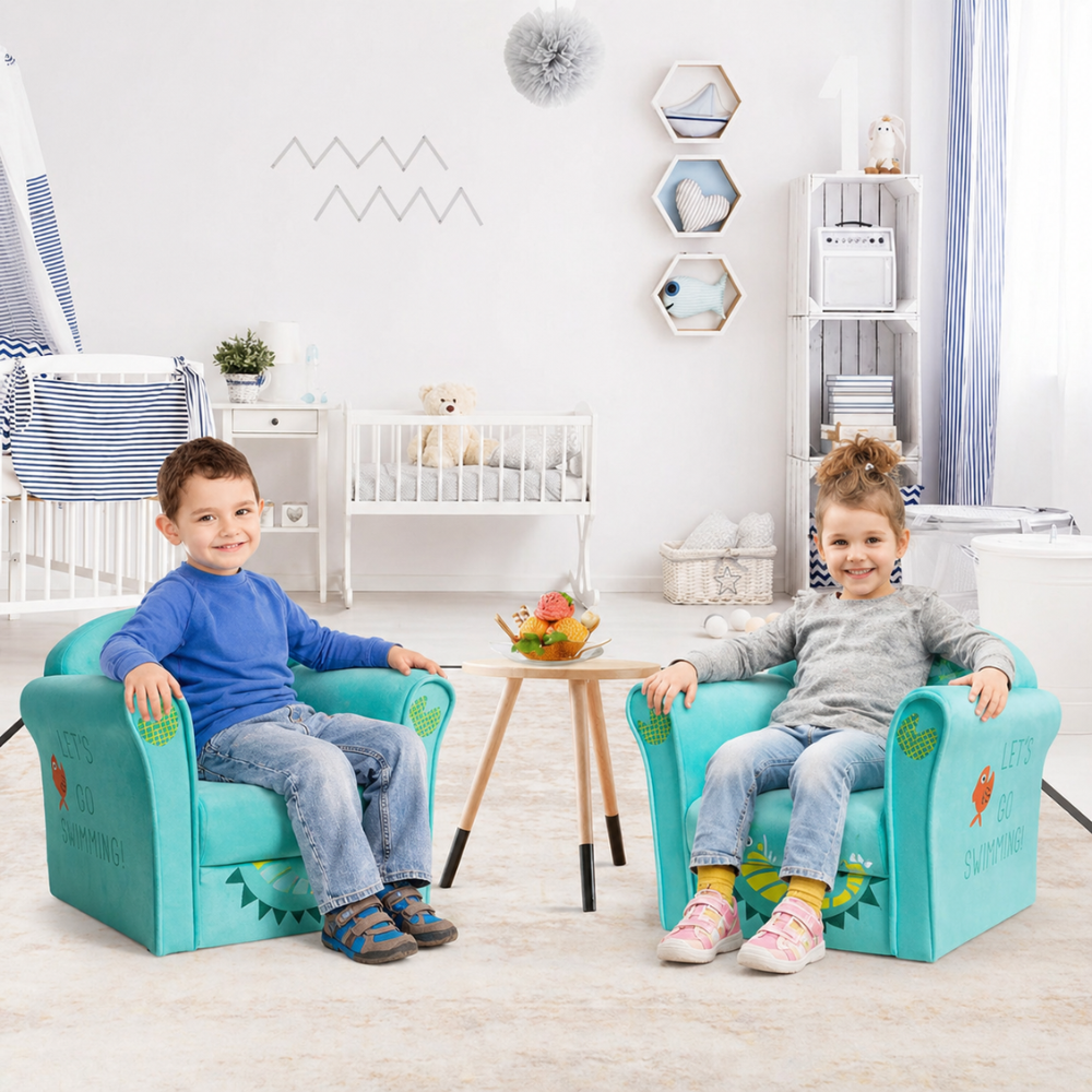 Kids Animal Themed Sofa Chair With Armrests